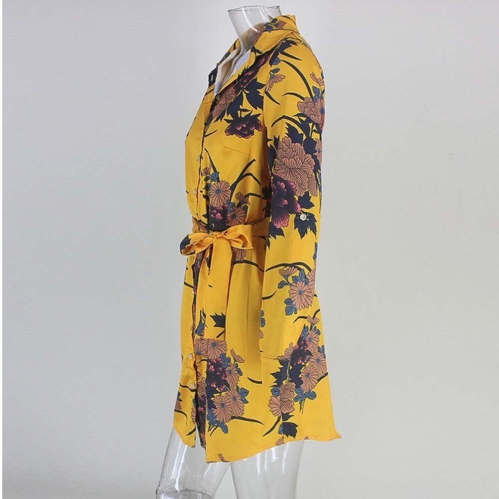 NEW! Silk Floral Dress - Picture 3 of 8